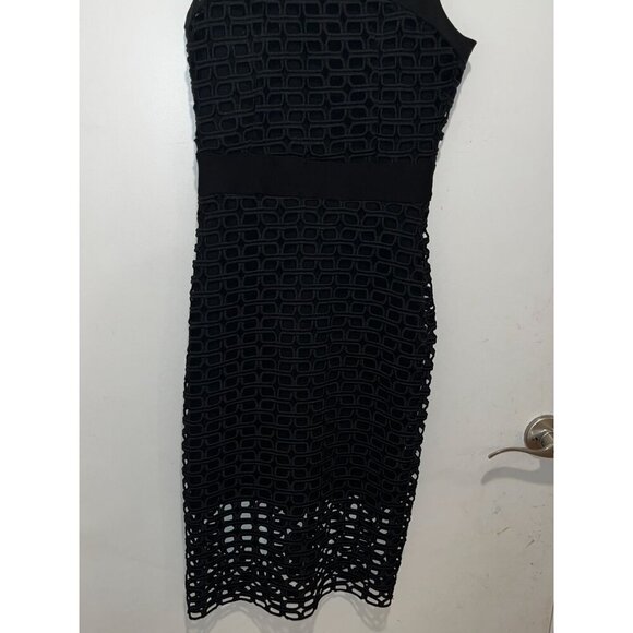 Maje Black Rimini Crochet Midi  Dress Women's Size 1 Small - Picture 5 of 12